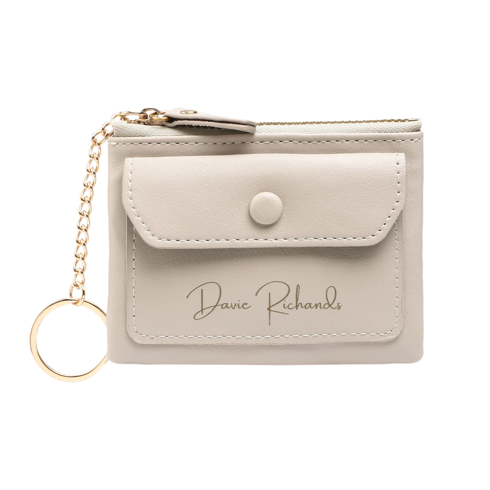 Personalised Women's Wallet Custom Name and Photo Leather Zipper Wallet for Her | Jessmade