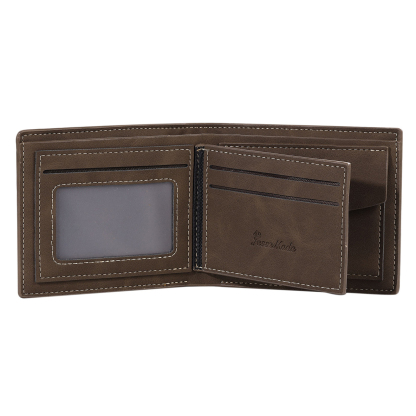 Personalised Men's Wallet - Custom Photo and Name in Brown - Christmas Gift for Him | Jessemade
