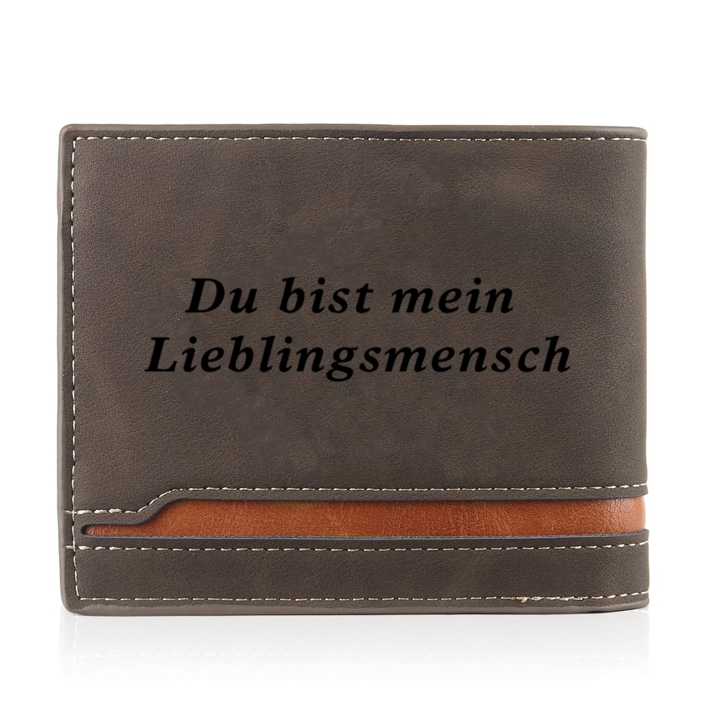 Personalised Men’s Wallet - Customized Photo and Text PU Leather Brown Wallet, Valentine’s Day Gift for Him| Jessemade