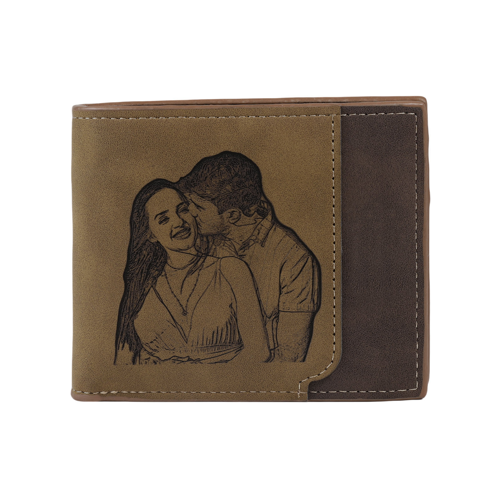 Personalized Men's Wallet with Custom Photo & Name & Letter PU Leather Valentine’s Day Gift for Him | Jessemade