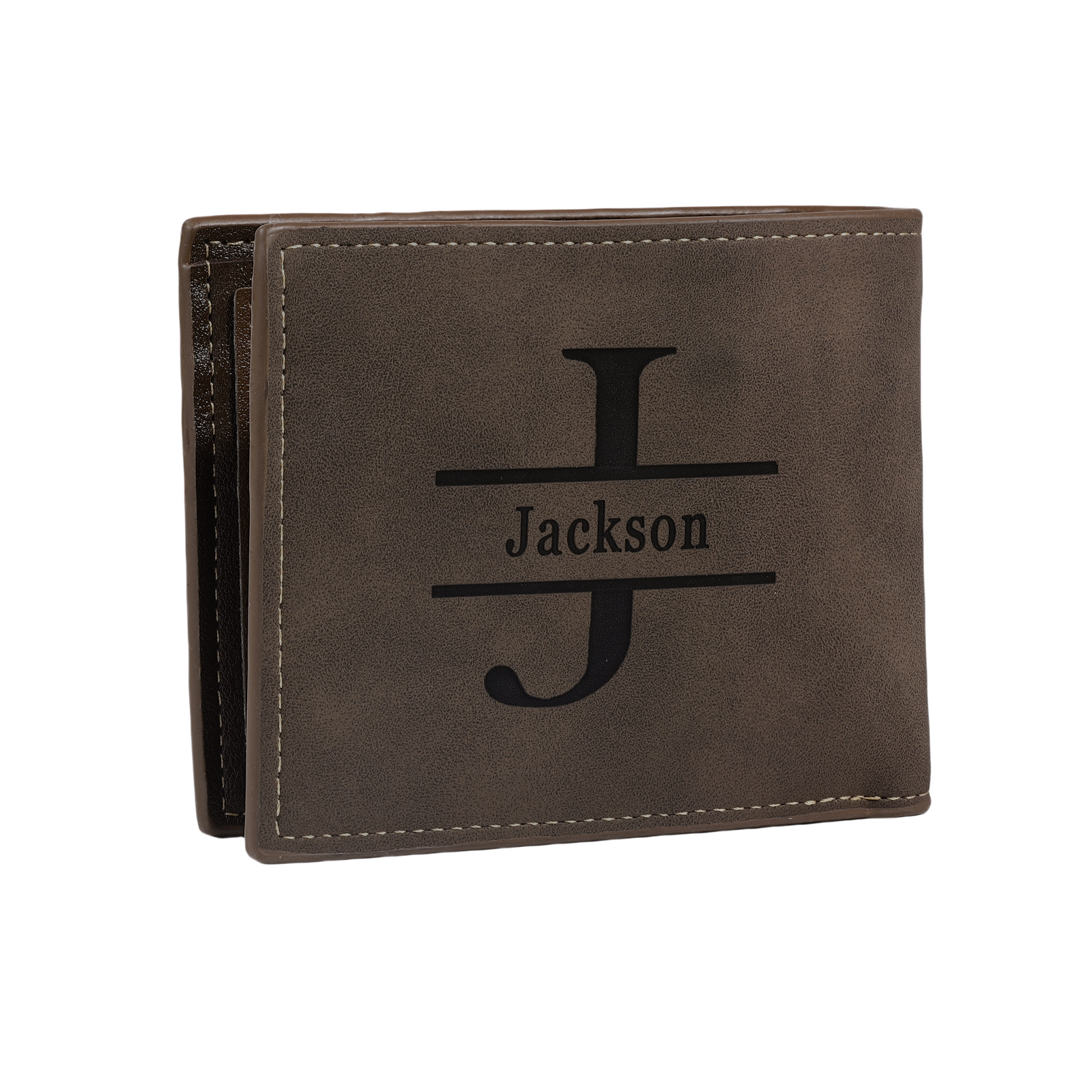 Personalized Men's Wallet with Custom Photo & Name & Letter PU Leather Valentine’s Day Gift for Him | Jessemade