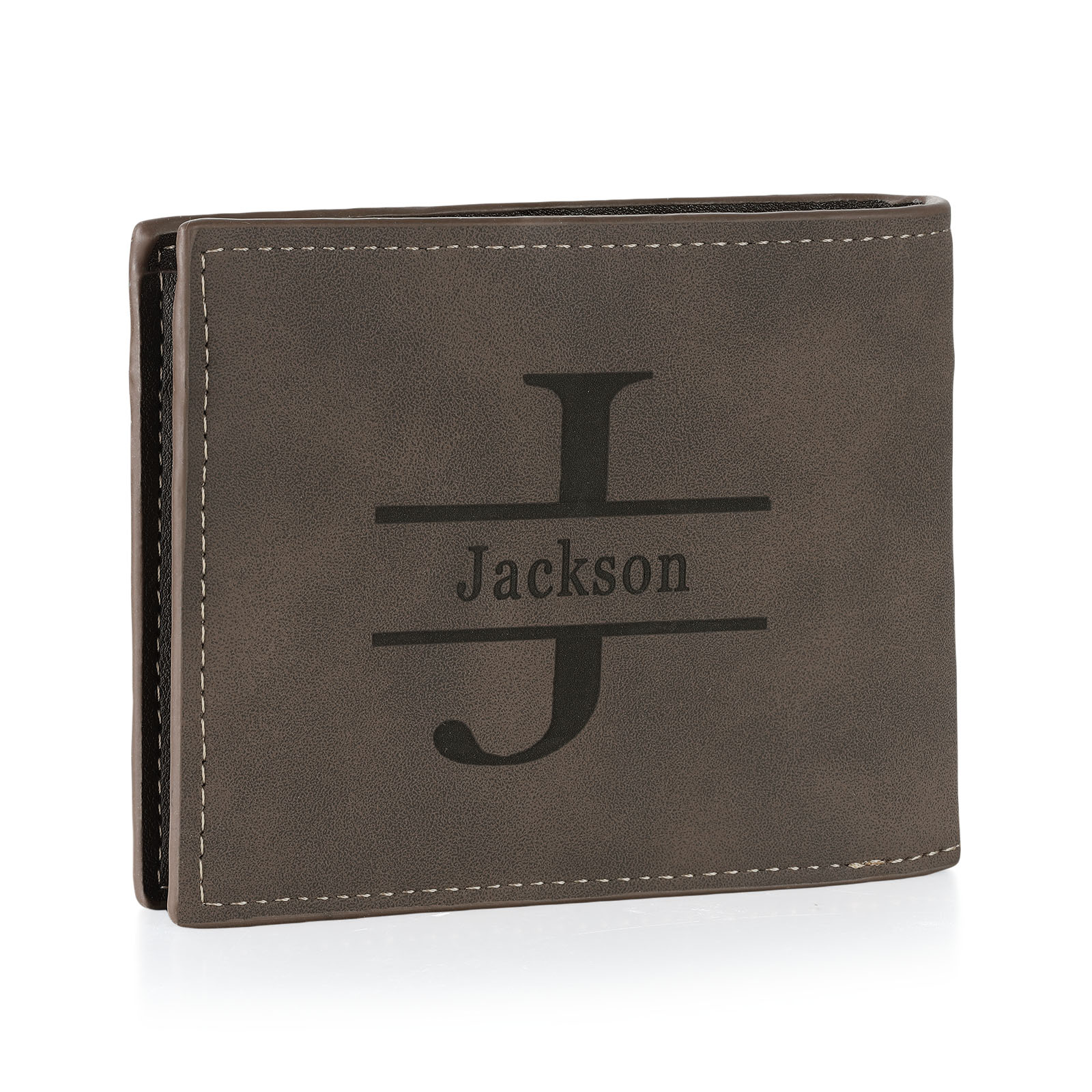 Personalized Men's Wallet with Custom Photo & Name & Letter PU Leather with Gift Box Valentine’s Day Gift for Him | Jessemade