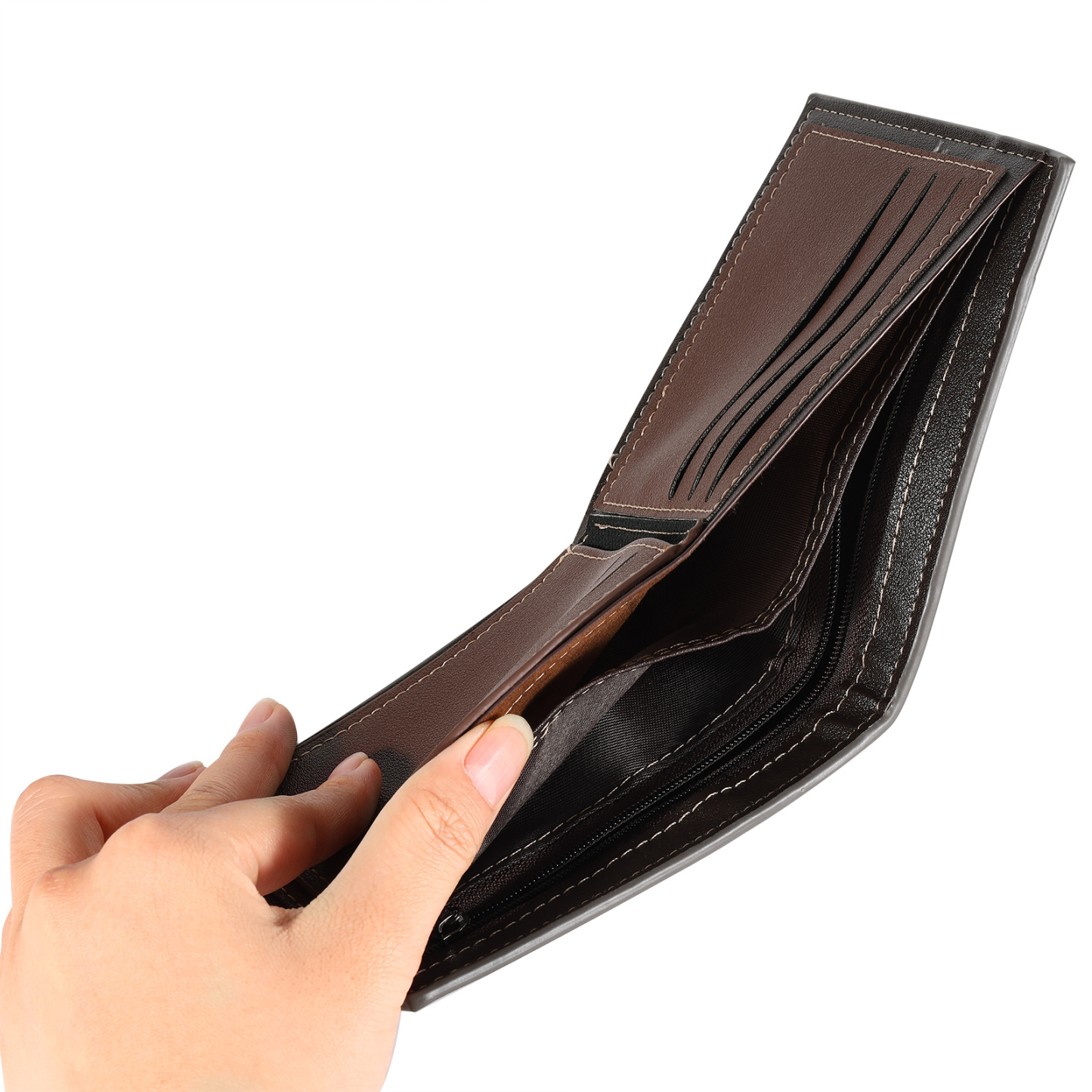 Personalized Men's Wallet with Custom Photo & Name & Letter PU Leather Wallet Gift for Dad/Grandpa | Jessemade