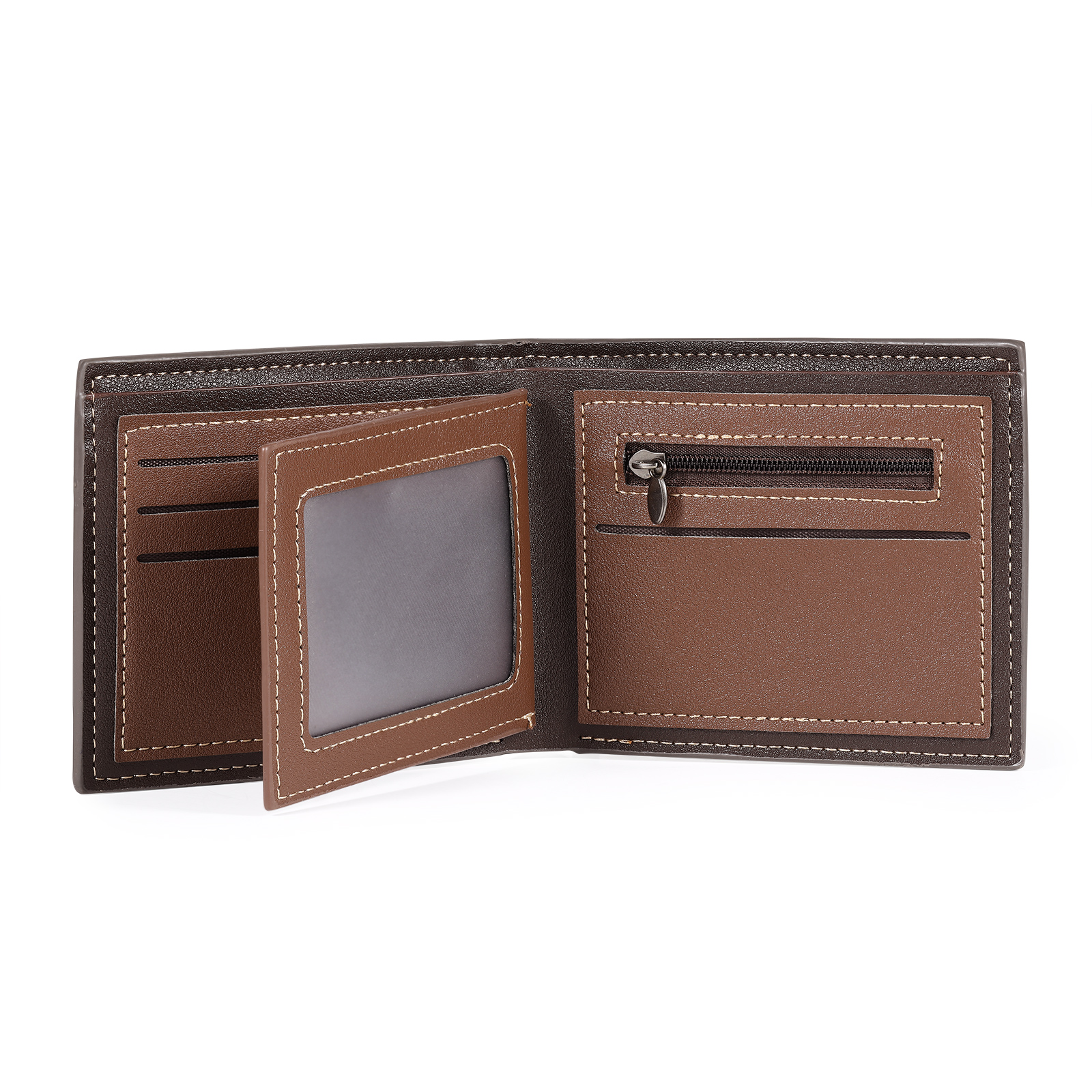 Personalized Men's Wallet with Custom Photo & Name & Letter PU Leather Wallet Gift for Dad/Grandpa | Jessemade