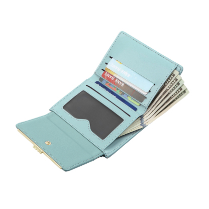 Personalized Women's Wallet with Custom 1 Name & Photo & Birth Flower - Leather Folding Zipper Wallet for Her | Jessmade