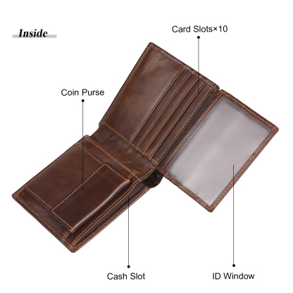 Personalized Men's Genuine Leather Wallet with Custom Photo, Name, and Letters - Christmas Gift for Dad/Grandad/Husband | Jessemade