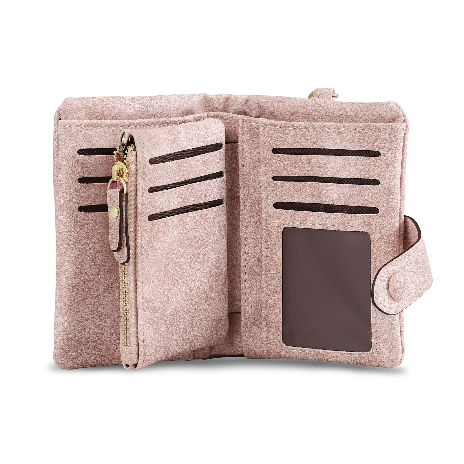 Personalised Women's Purse with Custom Name and Birth Flower – Pink Wallet , Christmas Gift for Her | Jessemade