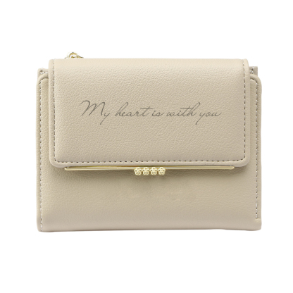 Personalised Women’s Wallet with Custom 2 Names, 1 Date, Text & Heart Gesture Design – Valentine’s Day Gift for Her | Jessemade
