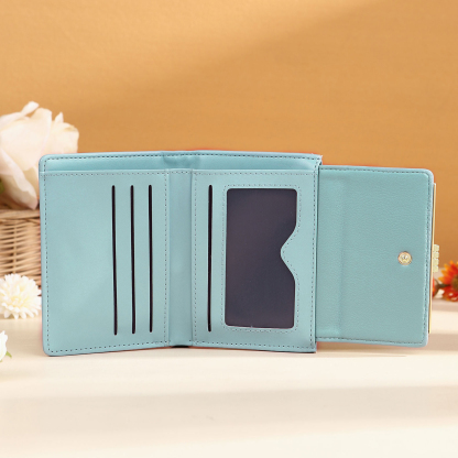 Personalised Women’s Wallet with Custom 2 Names, 1 Date, Text & Heart Gesture Design – Valentine’s Day Gift for Her | Jessemade