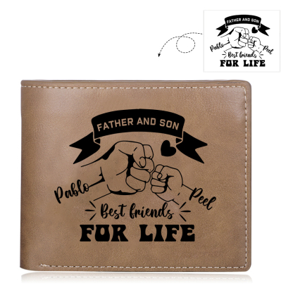 Personalized Father’s Day Wallet with Photo – Engraved PU Leather Gift for Dad | Jessemade