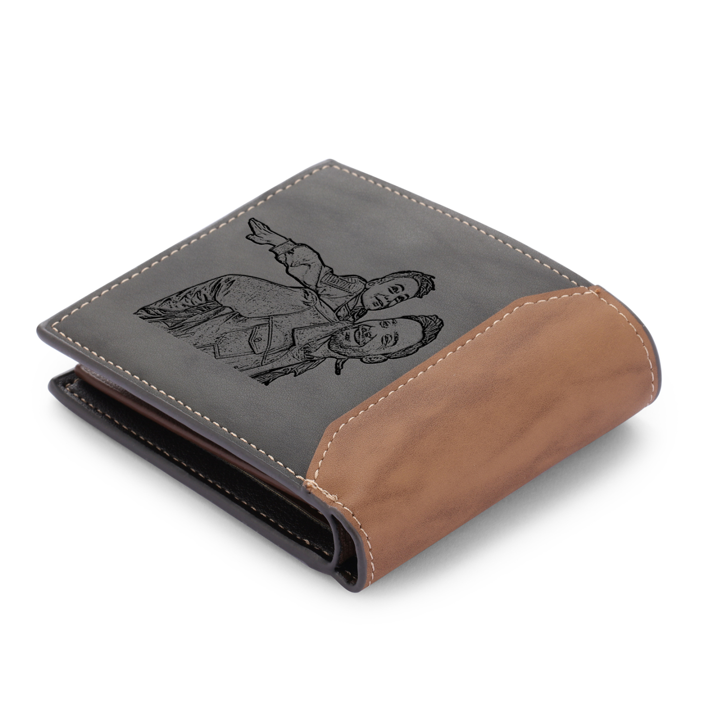 1 name - Custom Wallet with Personalized Character, Name & Text - Gifts for Father’s Day 