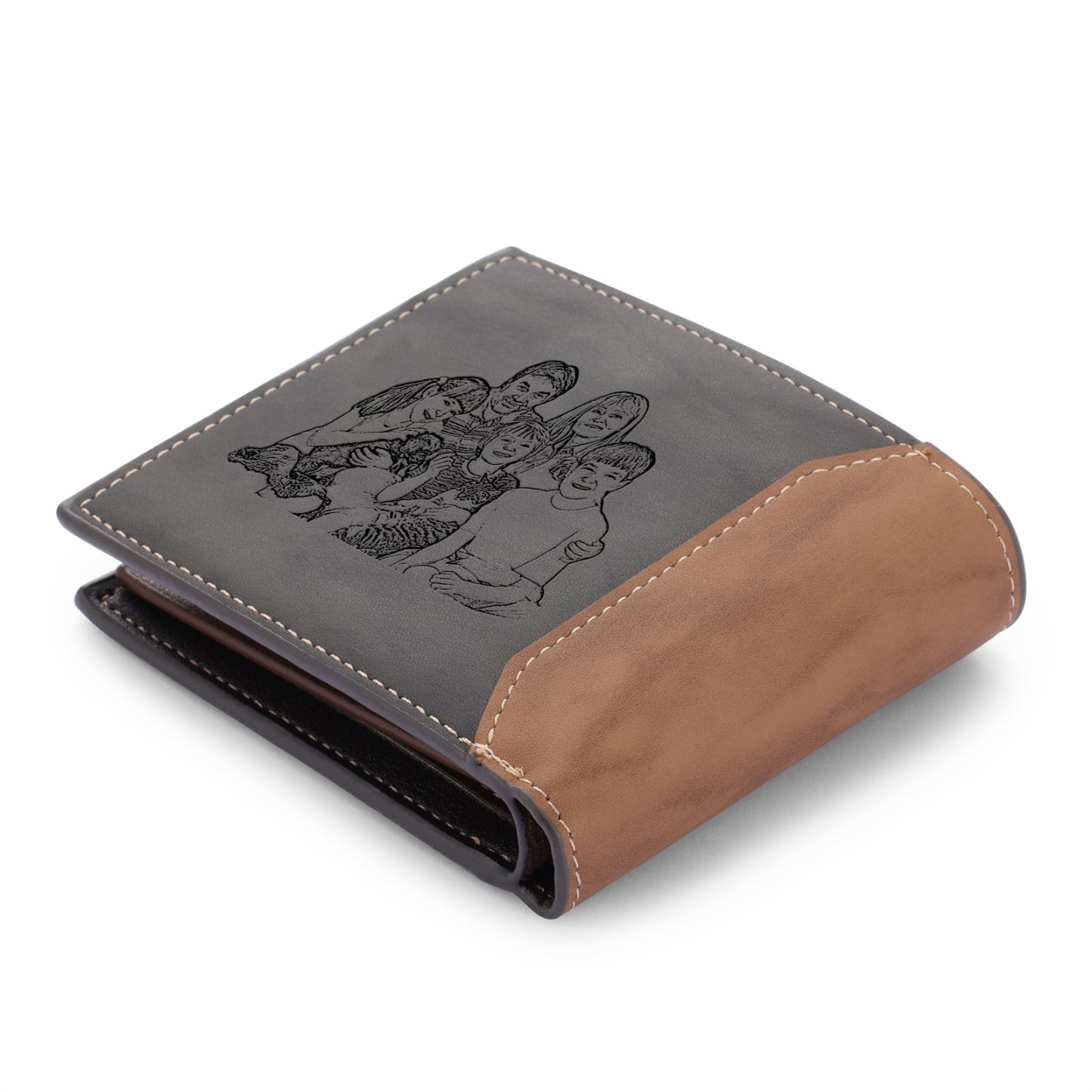 5 names - Custom Wallet with Personalized Character, Name & Text - Gifts for Father’s Day 