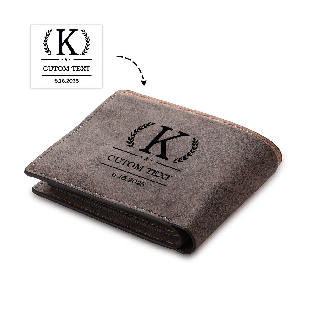 Father’s Day Personalized Engraved Wallet with Photo & Text | Custom Leather Gift for Dad - Customized in the USA & Ships in 2 Days |  Jessemade