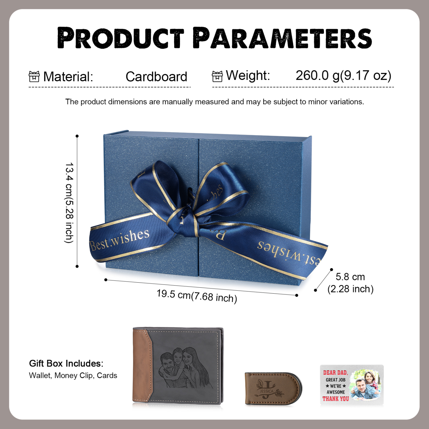 Personalized Father’s Day Gift Box - Wallet, Money Clip & Card for Dad | Jessemade