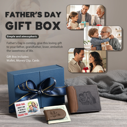 Personalized Father’s Day Gift Box - Wallet, Money Clip & Card for Dad | Jessemade