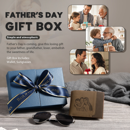 Personalized Father’s Day Gift Box - Personalized Wallet & Sunglasses | Jessemade