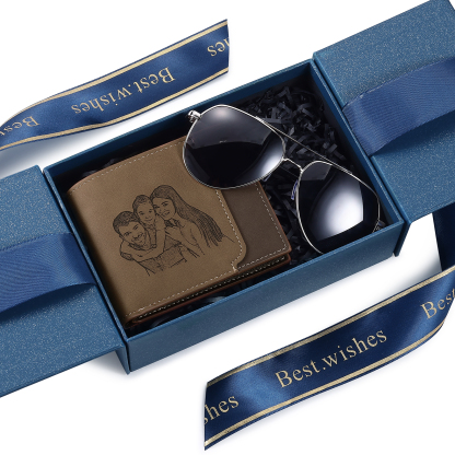 Personalized Father’s Day Gift Box - Personalized Wallet & Sunglasses | Jessemade