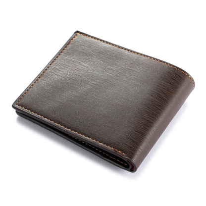 Personalized Name & Initial Dark Brown wallet for Dad – Elegant Custom PU Leather Wallet | Father’s Day Gift from Kids - Customized in the USA & Ships in 2 Days