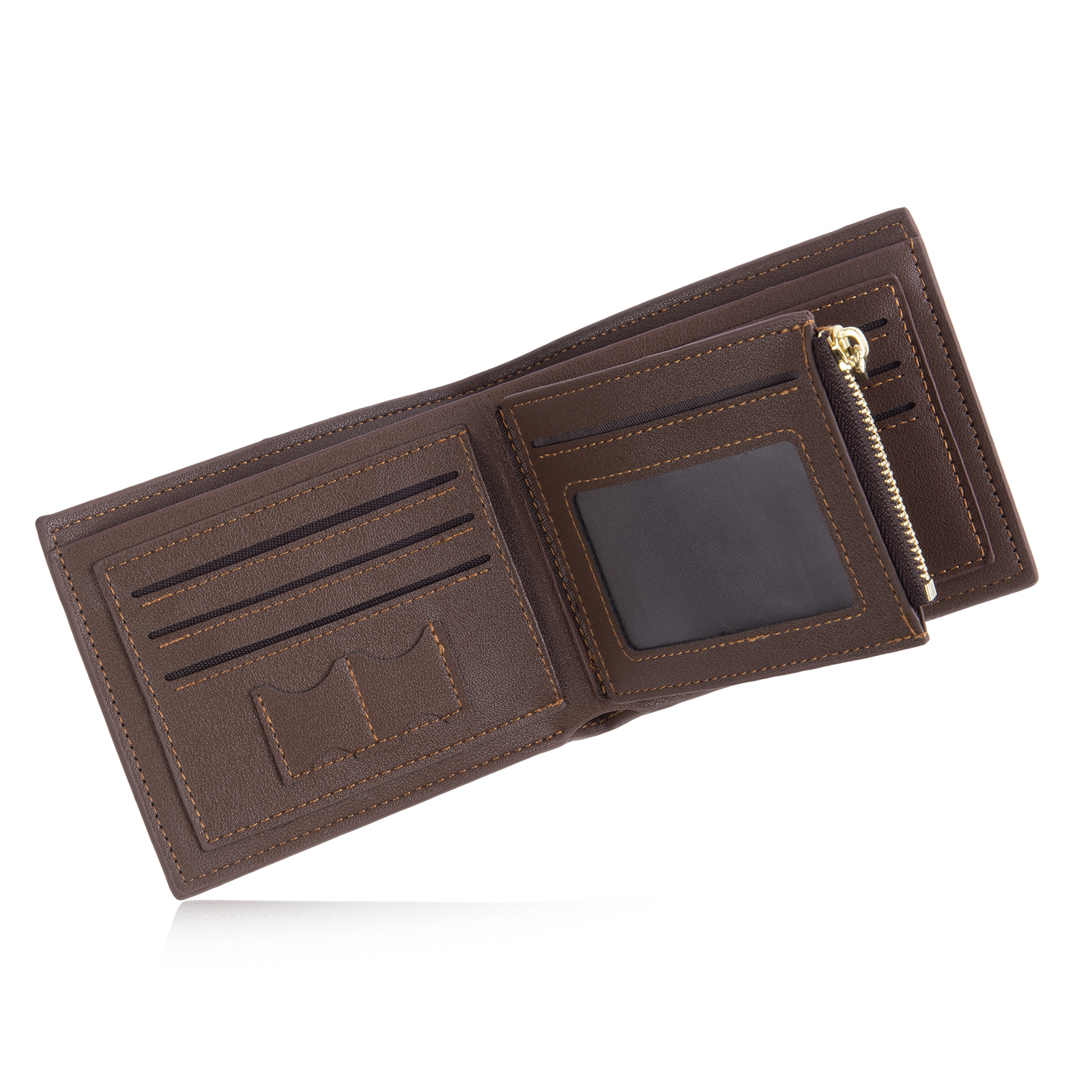 6 names - Personalized Wallet for Dad - Unique Fist Bump Design with Chain – PU Leather Bifold Father's Day Gift 