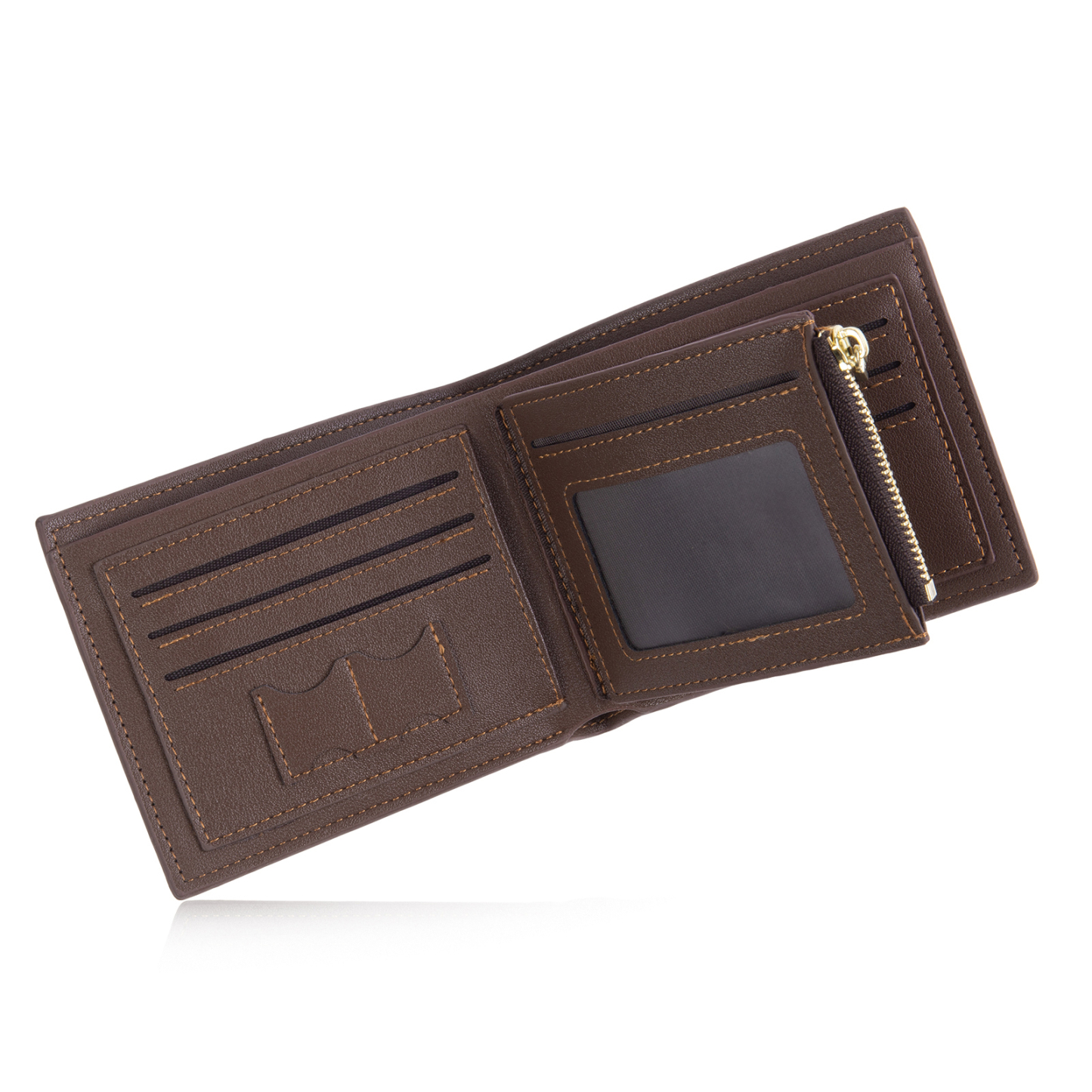 6 names - Personalized Wallet for Dad - Unique Fist Bump Design with Chain – PU Leather Bifold Father's Day Gift 