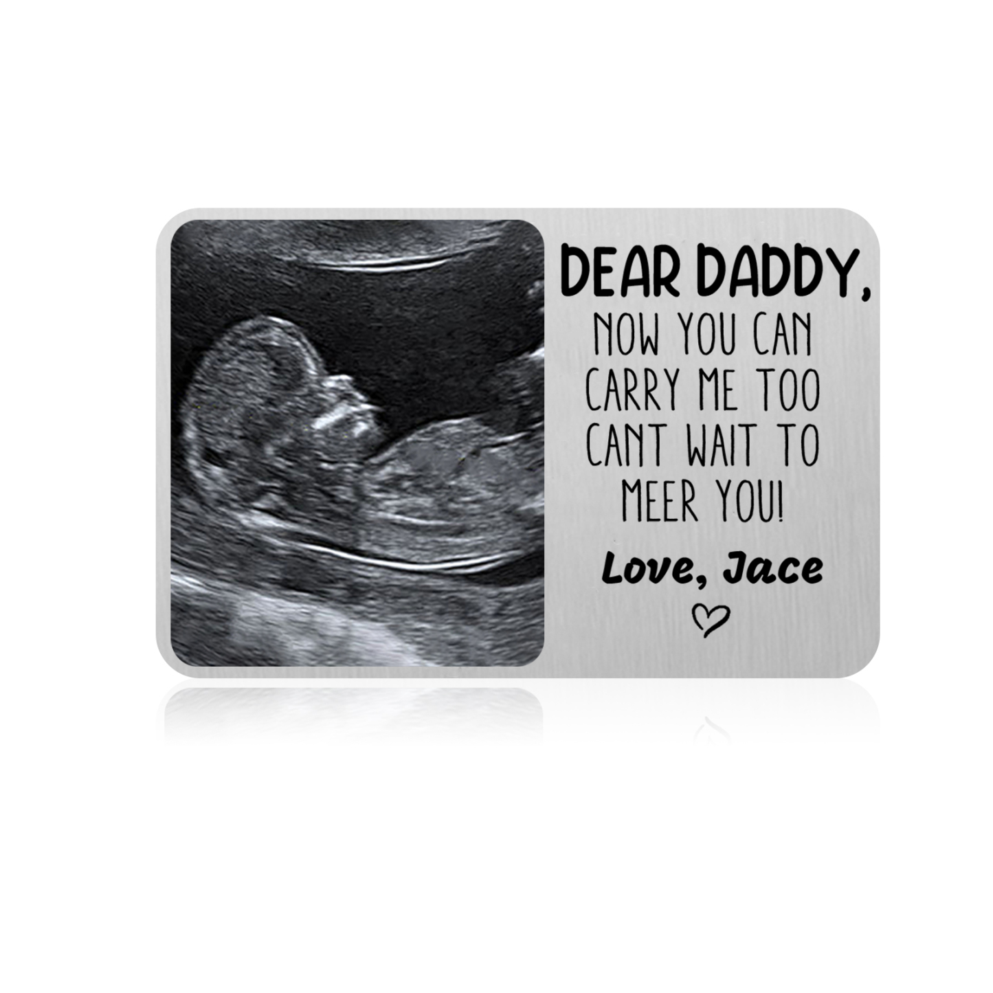 Jessemade Personalized Wallet Alloy Card for Dad – Unique Photo & Message Wallet Insert - Father's Day