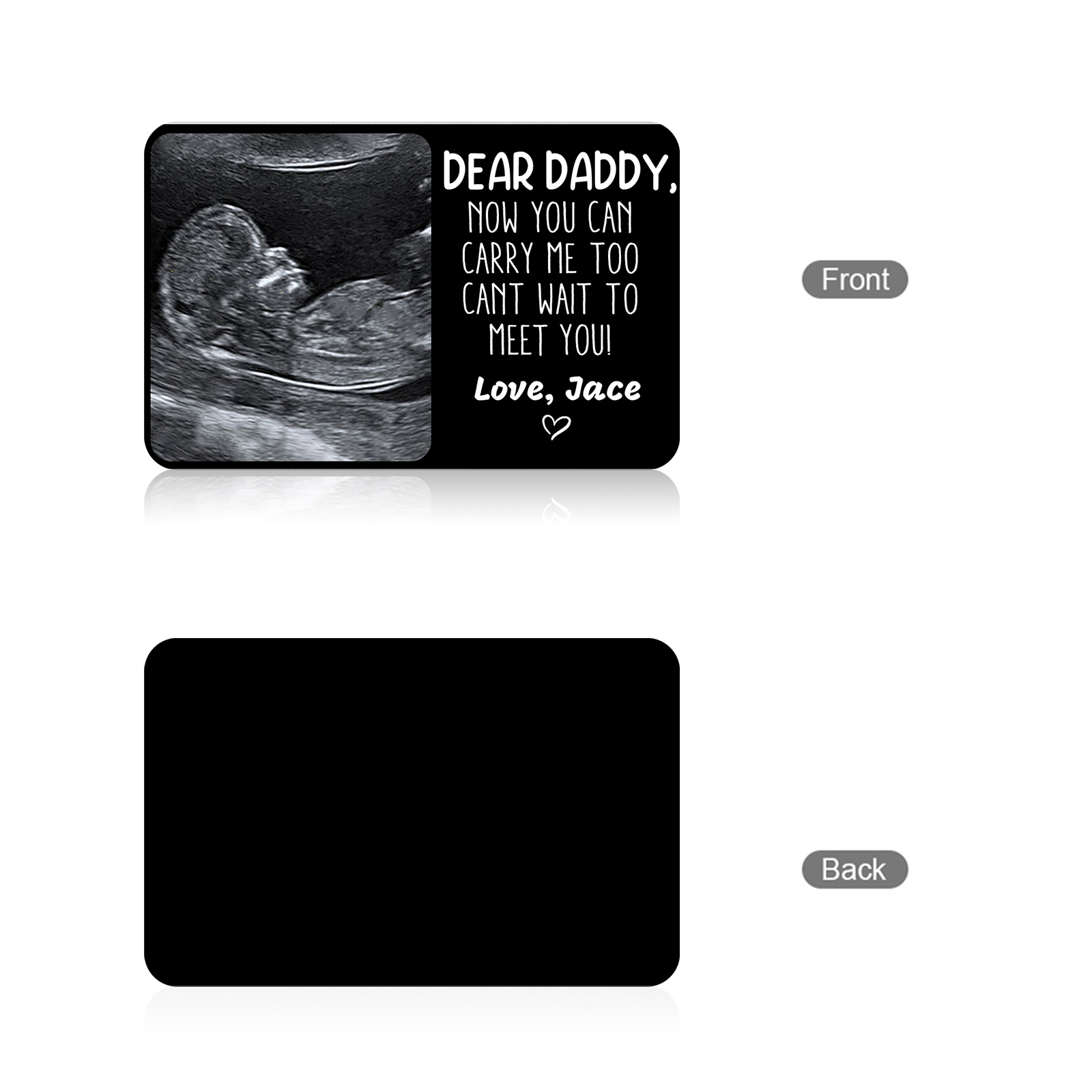 Jessemade Personalized Wallet Alloy Card for Dad – Unique Photo & Message Wallet Insert - Father's Day