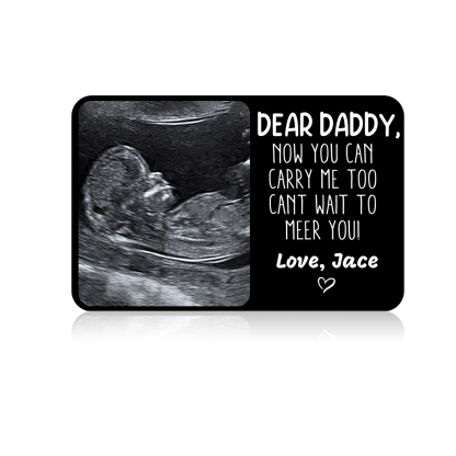 Jessemade Personalized Wallet Alloy Card for Dad – Unique Photo & Message Wallet Insert - Father's Day