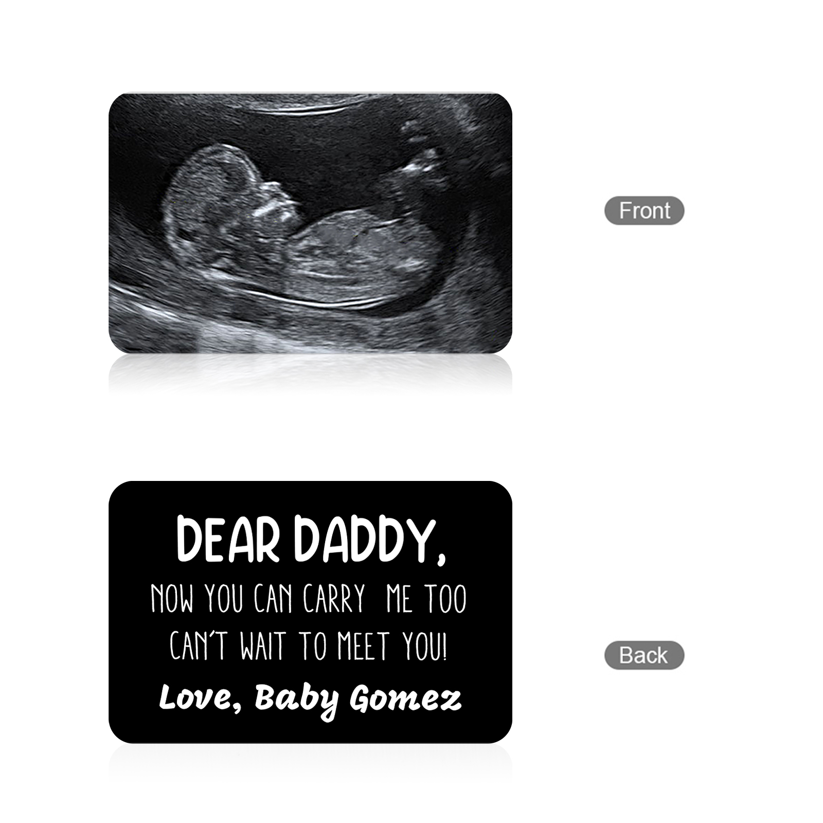 Jessemade Personalized Wallet Alloy Card for Dad – Unique Photo & Message Wallet Insert - Father's Day