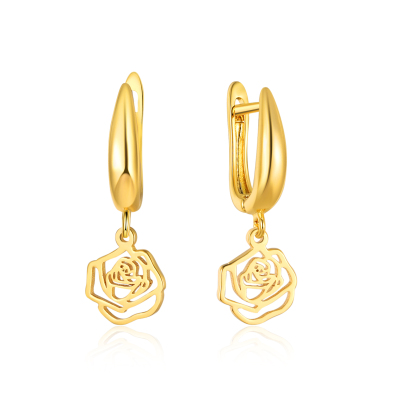 Personalized Birth Flower Earring Floral Dangle Earrings