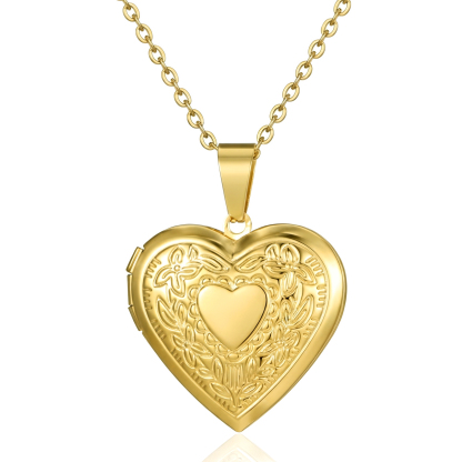 Personalized Heart Locket Necklace NFC Engraved Name