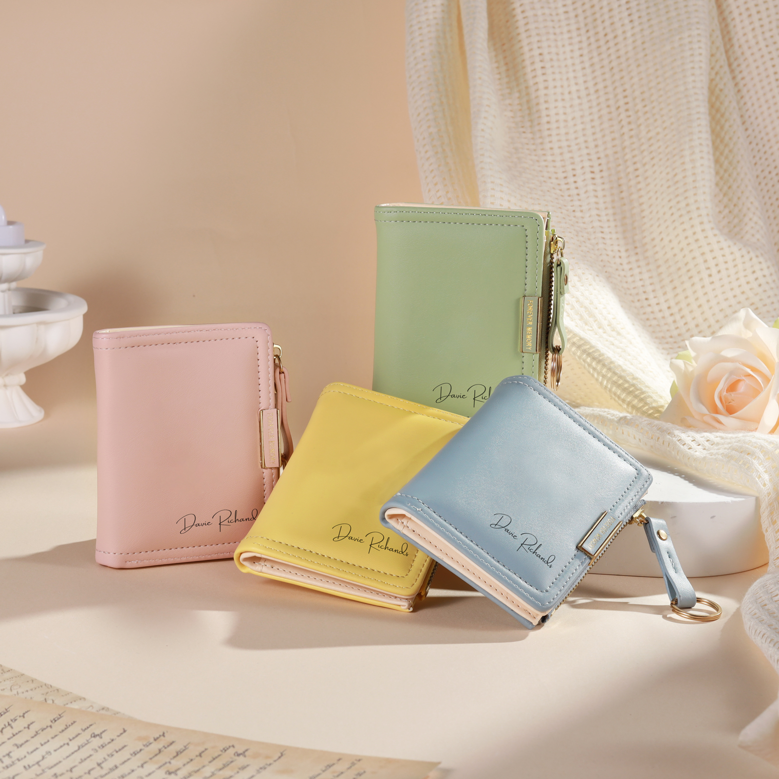 Personalized Leather Zippered Wallet Custom With Photo And Engraved Name