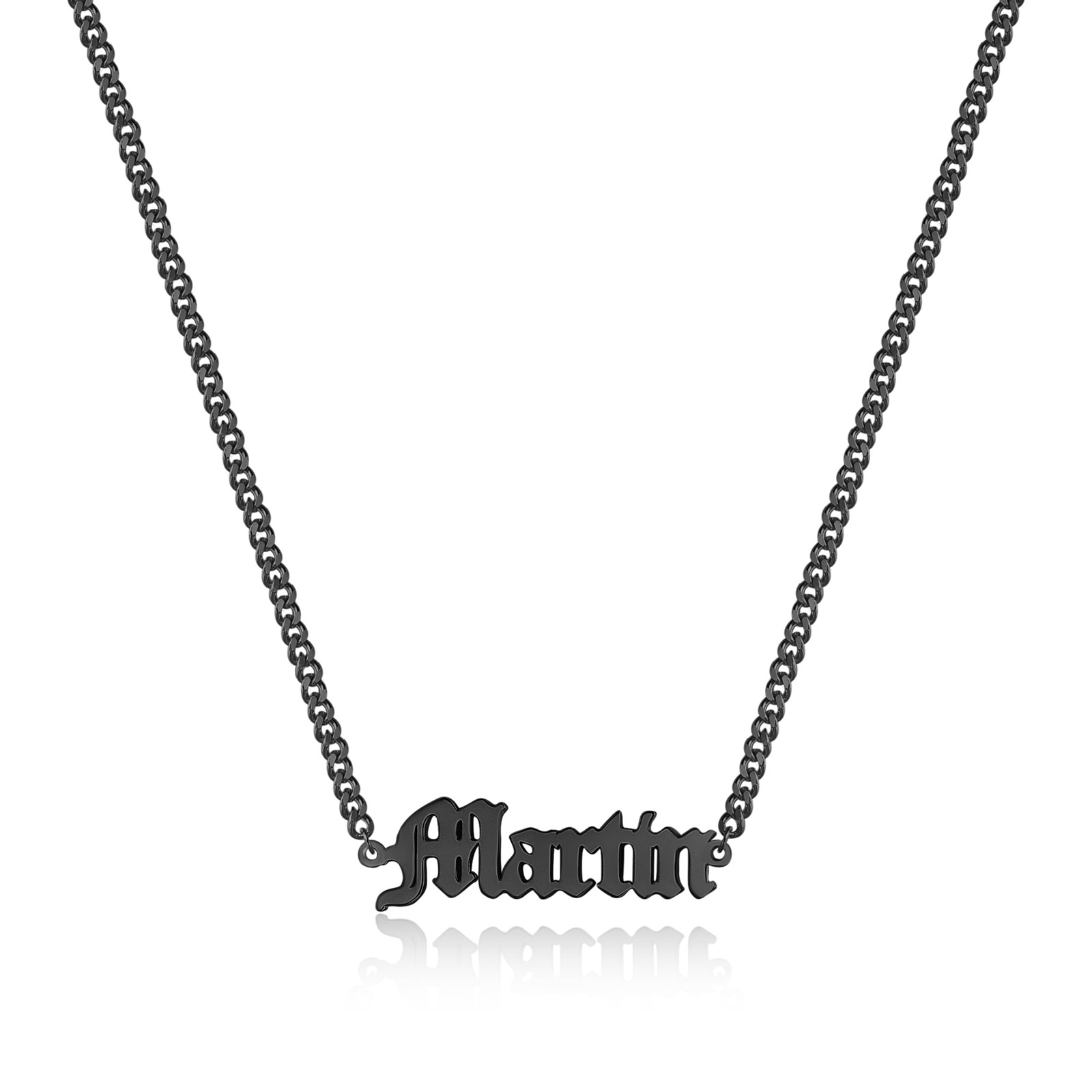 Personalized Gothic Men's Necklace with 1-5 Names