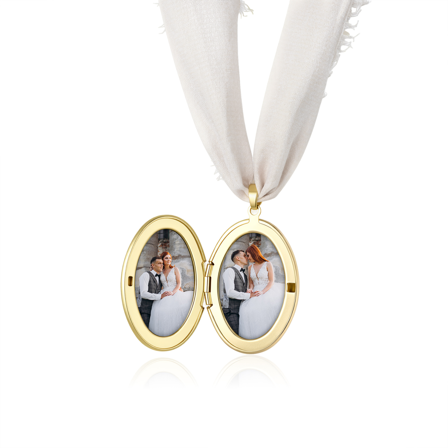 Personalized Photo Bridal Bouquet Charm with Birth Flower and Ribbon Memorial Wedding Keepsake