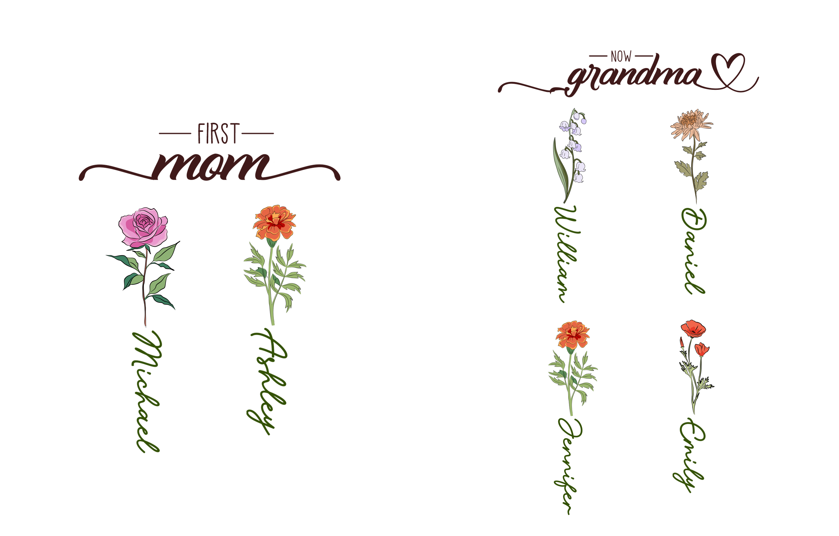 Personalized LED Candle - Engrave 1-5 Child's Names - Special Gift for Mom | Jessemade