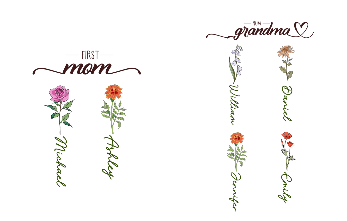 Personalized LED Candle - Engrave 1-5 Child's Names - Special Gift for Mom | Jessemade