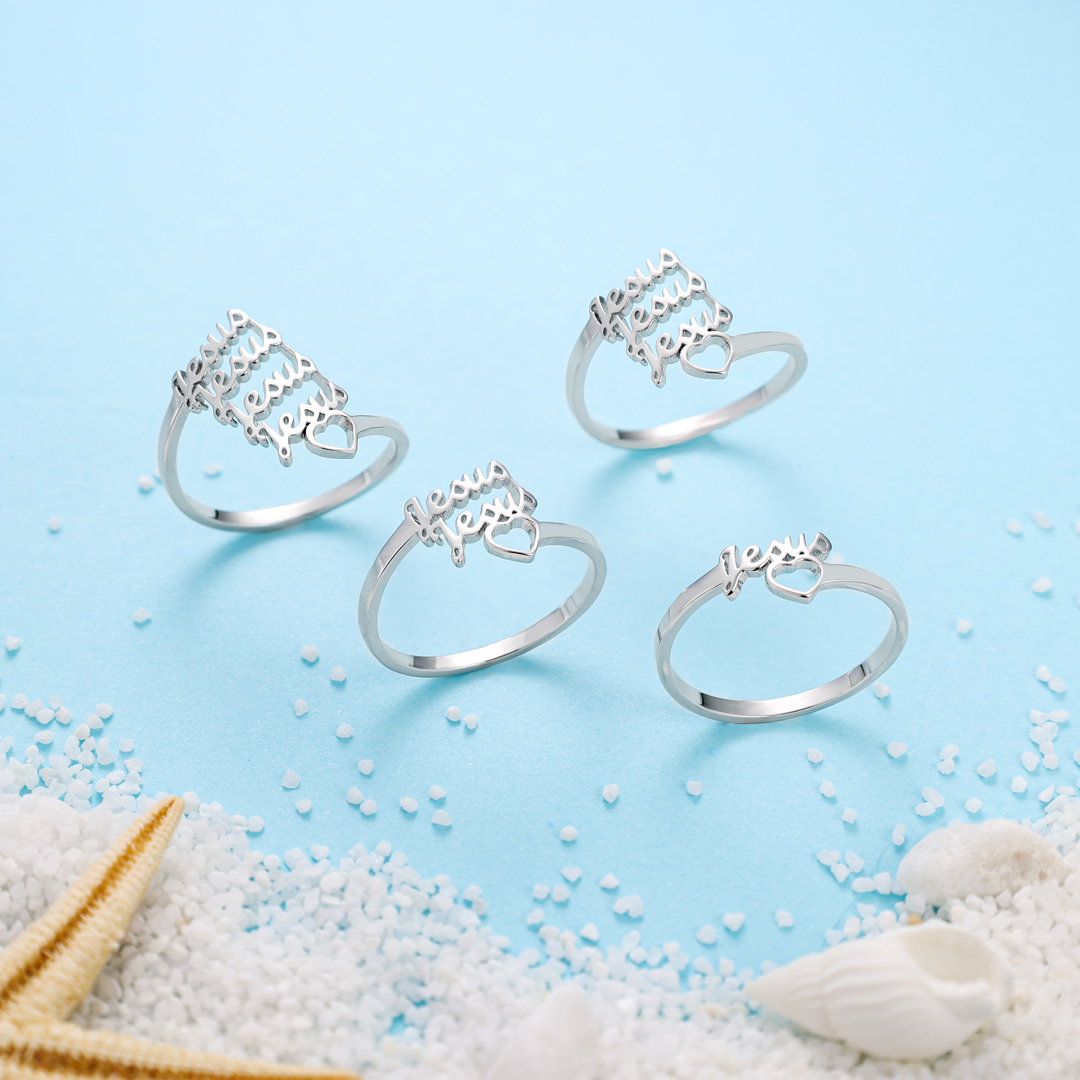 Personalized Family Name Ring Custom 3 Names Best Gift For Women