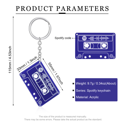 Personalized Music Spotify Code Keychain Gifts For Her