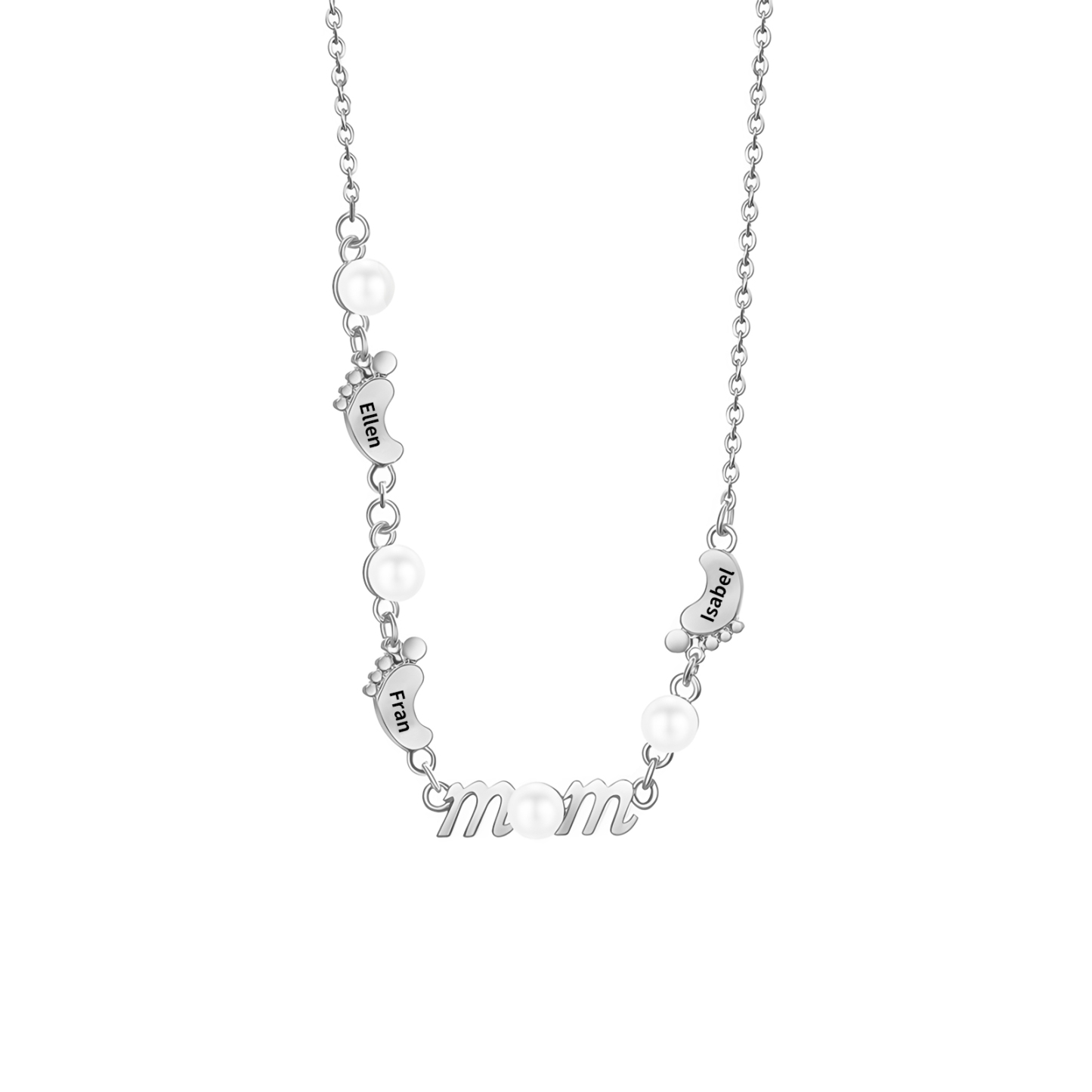 3 Names - Personalized Exquisite Pearl Necklace Supports Customized Name Necklace Gifts for Mom