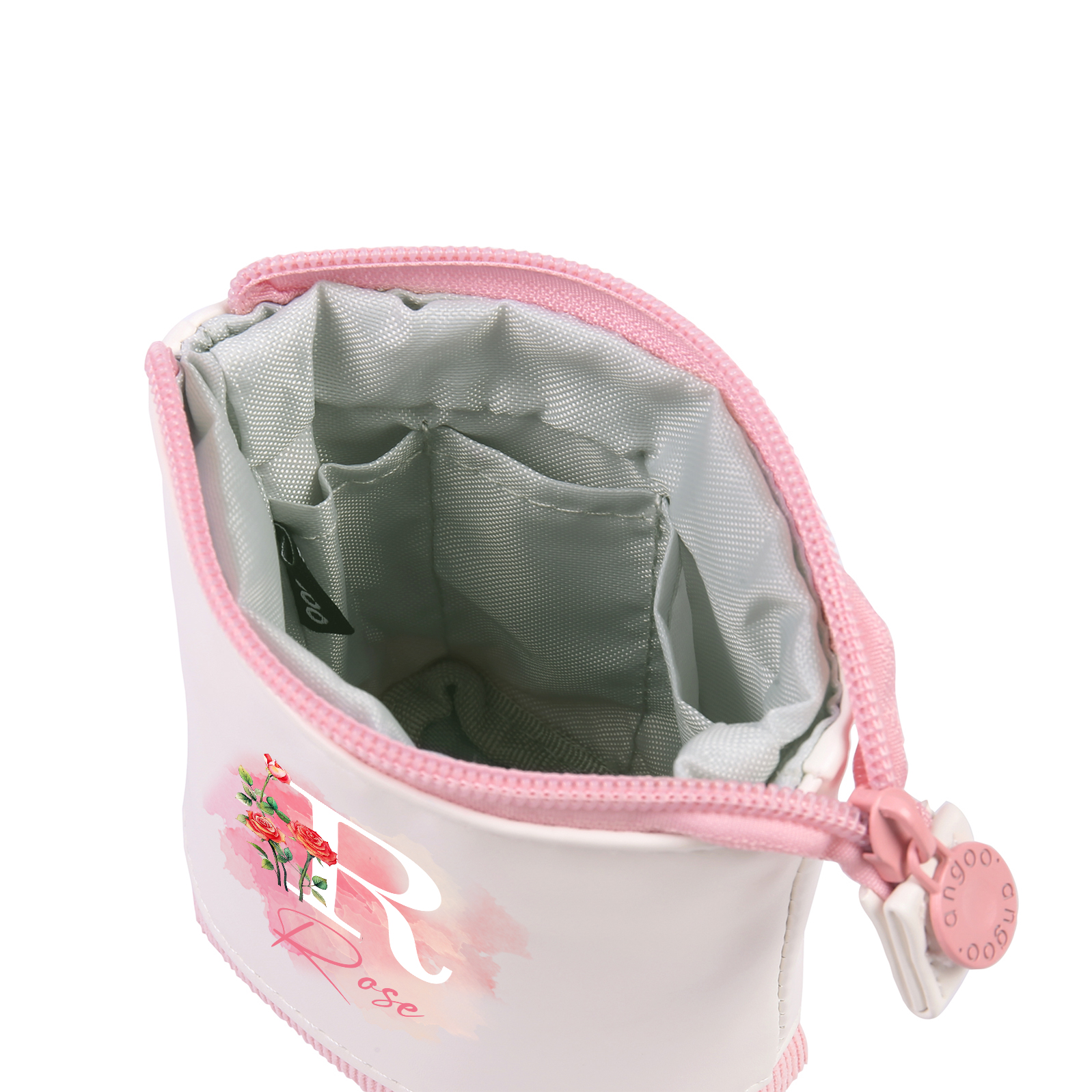 Personalized Pencil Case Custom Name & Letter & Birthday Flower Pen Pouch Back To School Gift for Kids