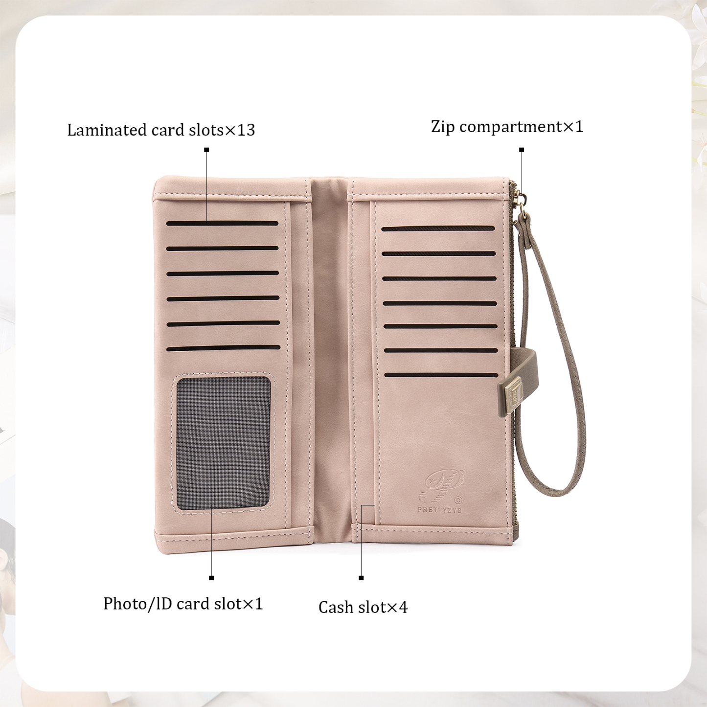 Personalized Exquisite Women'S Wallet Customized Letter And Name Zipper Wallet For Grandma