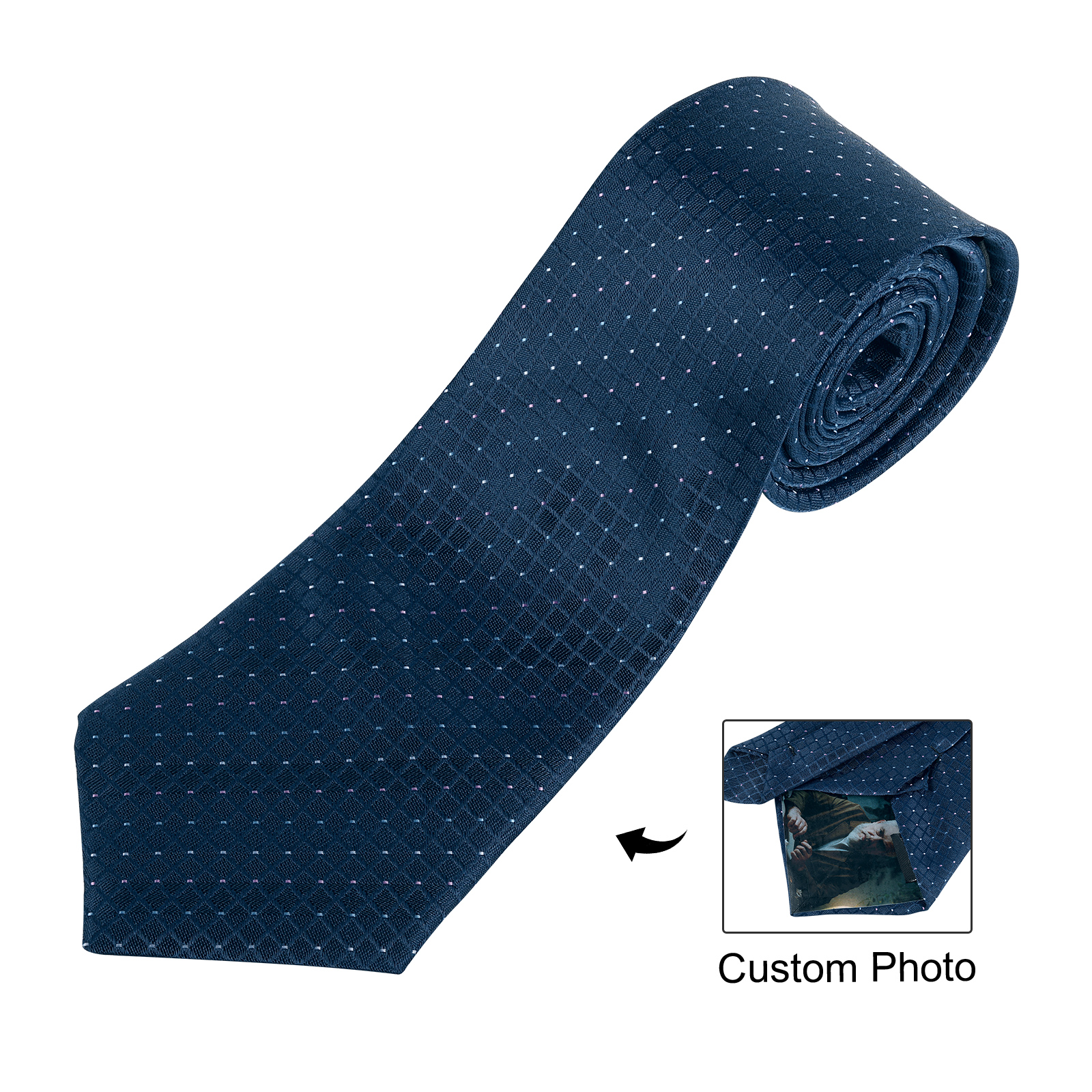 Happy Father's Day Tie with Customizable Photo for Dad