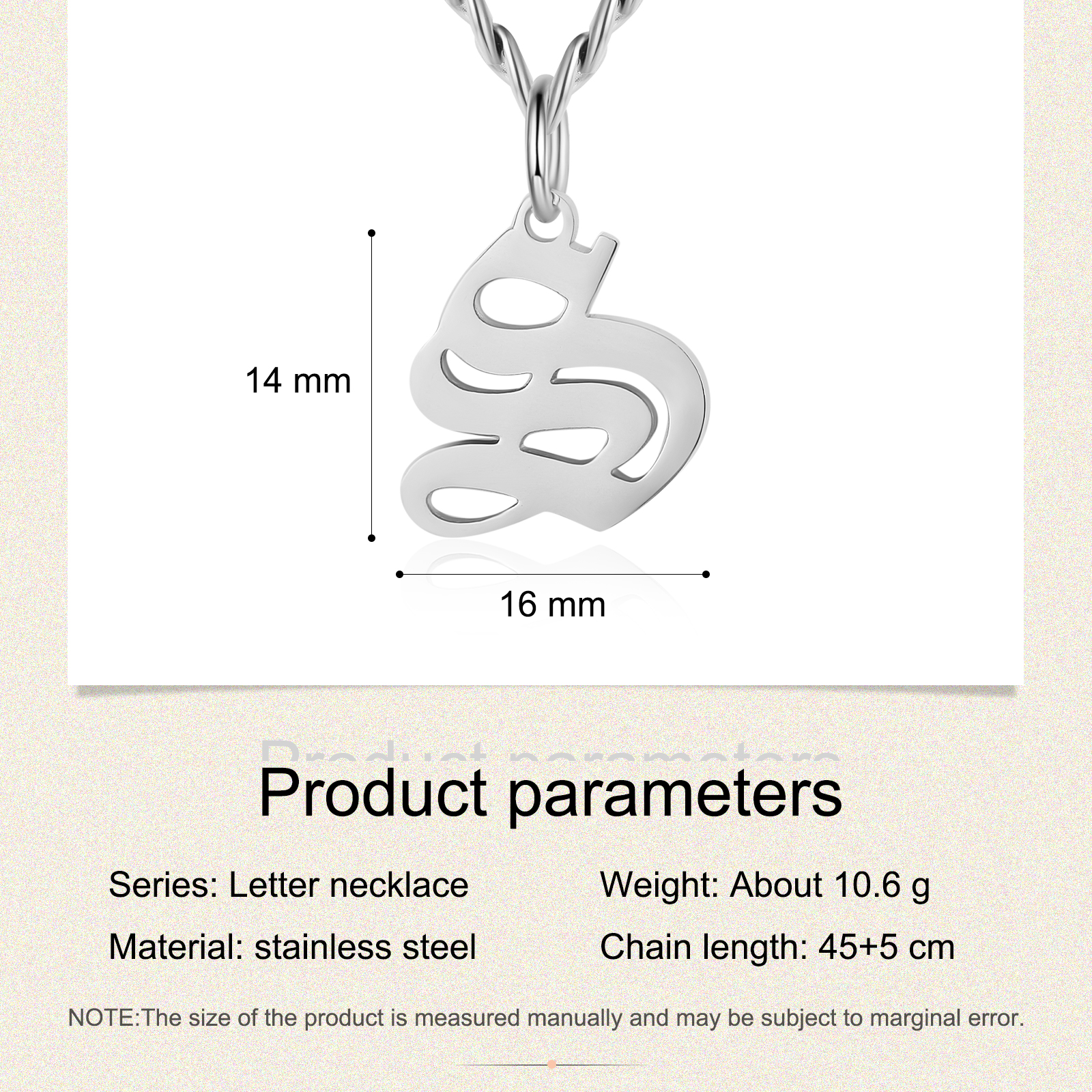 Personalized Letter Necklace Classic Jewelry Gift For Her