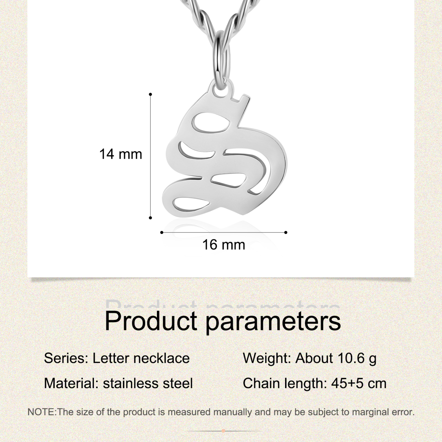 Personalized Letter Necklace Classic Jewelry Gift For Her