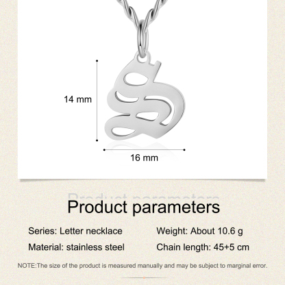 Personalized Letter Necklace Classic Jewelry Gift For Her