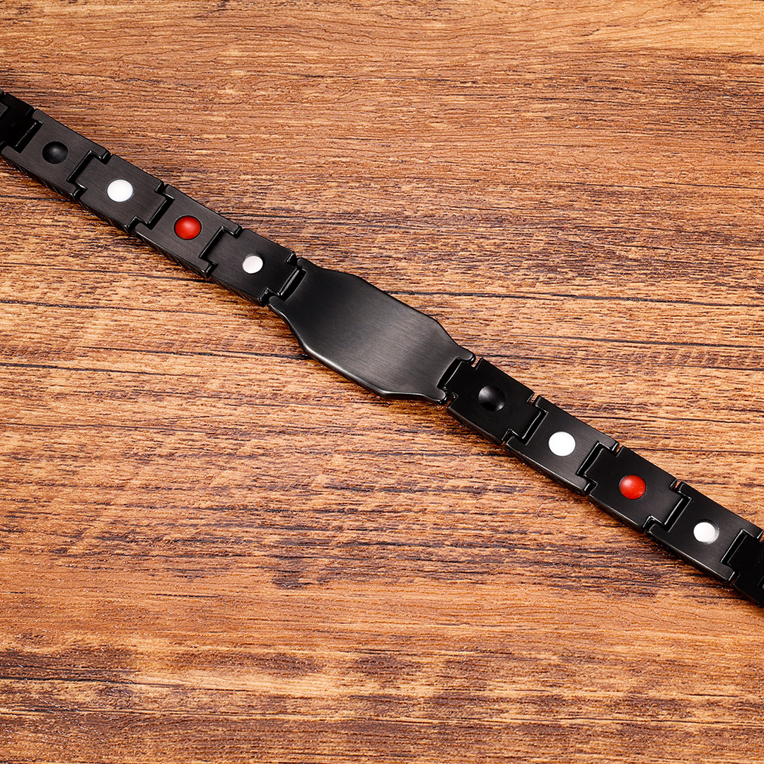 Personalized To My Man Carbon Fiber Energy Bracelet Gift Set, Custom Photo ID Bar Men's Bracelet Bangle Gifts For Him