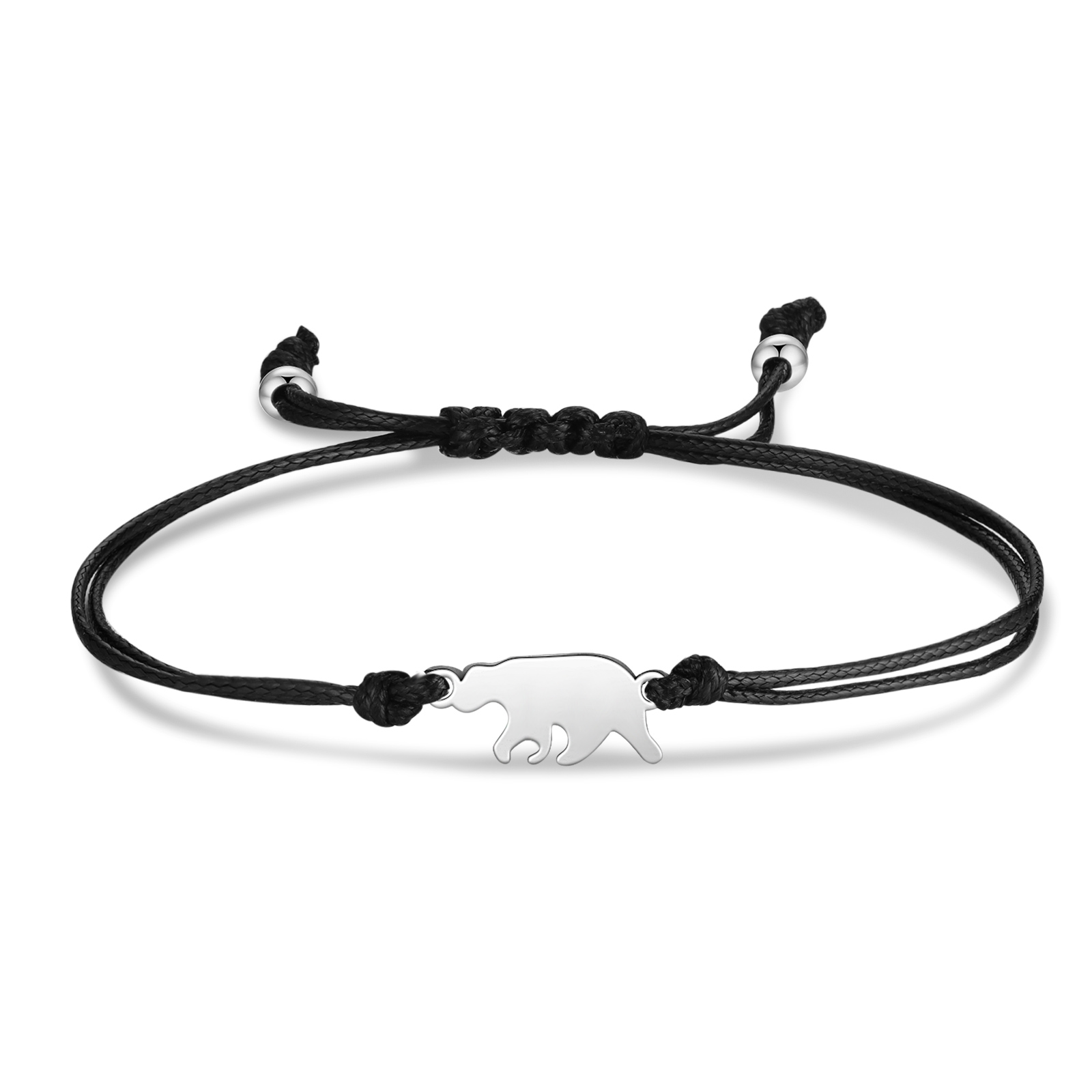 2 Pcs Bear Bracelets Stainless Steel Bear Braided Bracelets Back to School Gifts for Kids