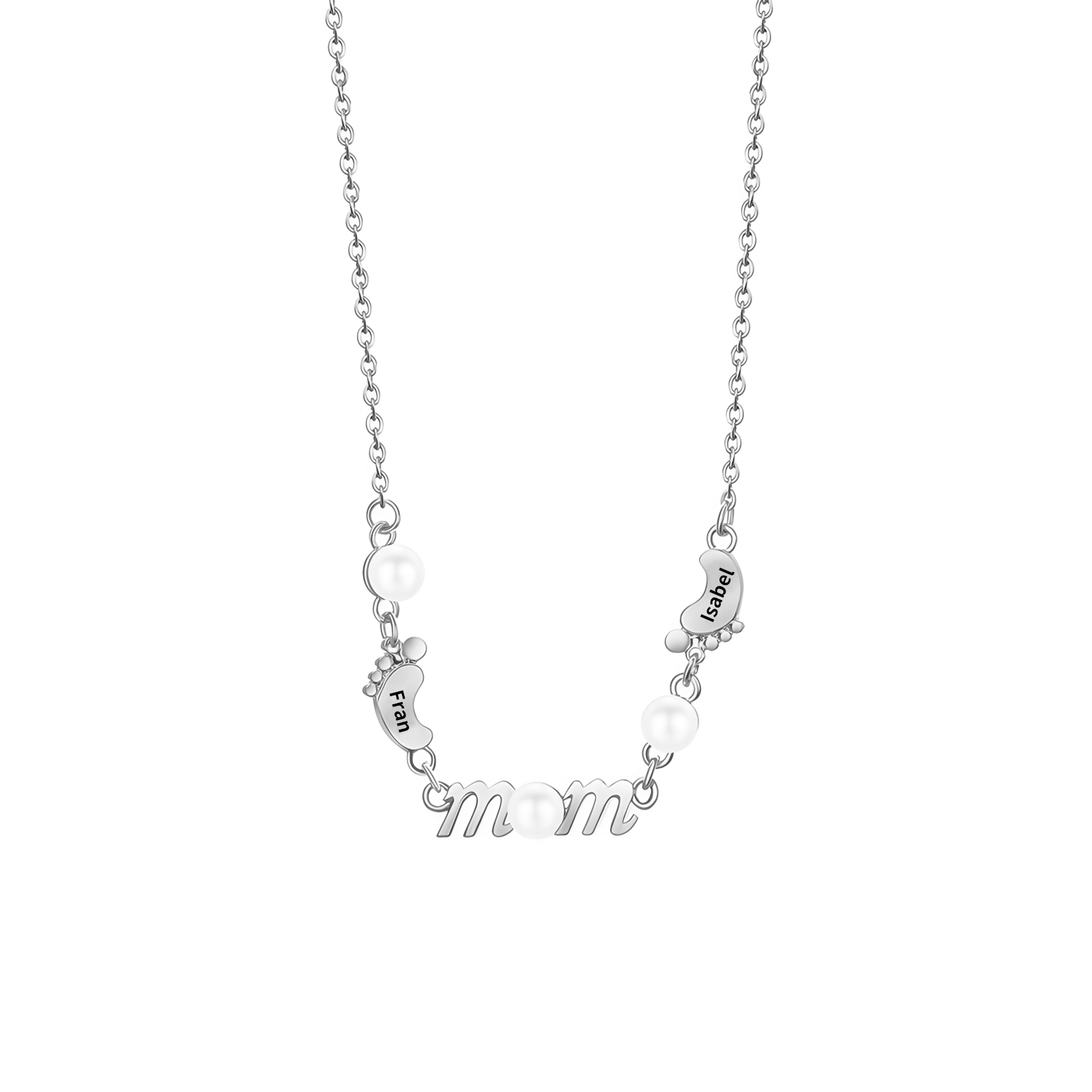 2 Names - Personalized Exquisite Pearl Necklace Supports Customized Name Necklace Gifts for Mom