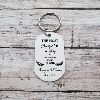 Personalized Photo Couple Keychain Gift Custom Name And Date Special Keychain Gift For Him/Her