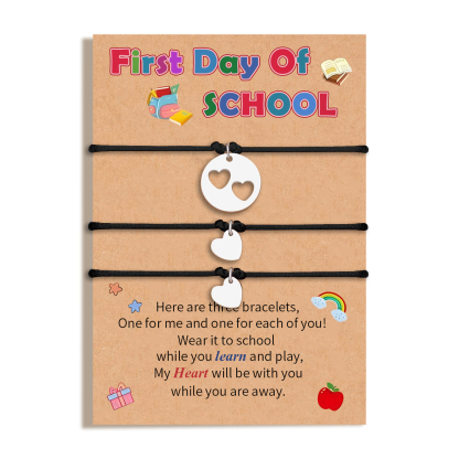 3 Love Elastic Stainless Steel Bracelets, A Back-To-School Gift For Da