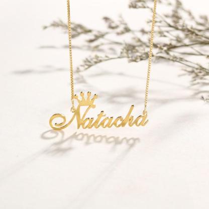 Personalized Crown Necklace Custom 1 Name Necklace Gift For Women